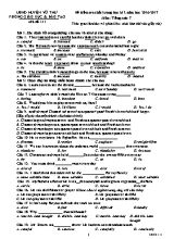 Đề kiểm tra chất lượng học kỳ 2 môn Tiếng Anh Lớp 7 - Mã đề 111 - Năm học 2016-2017 - Phòng GD & ĐT Vũ Thư